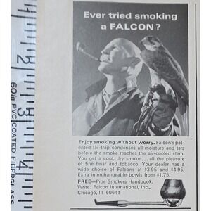 Vintage Falcon Pipe Smokers Handbook Ad Enjoy Cool Dry Smoke Briar Tobacco